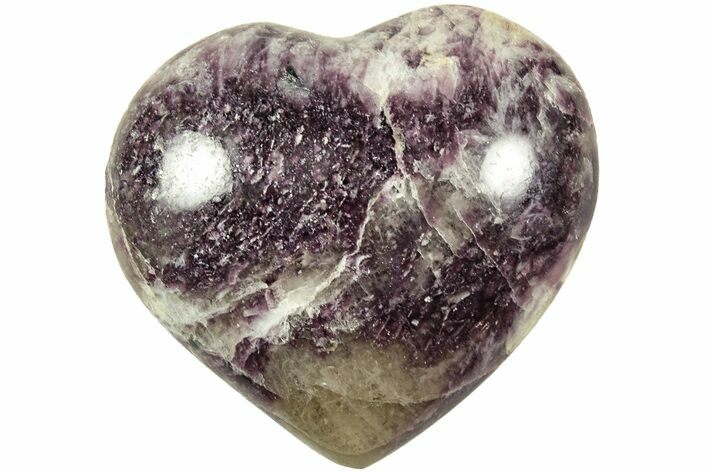 Sparkly, Purple Lepidolite Heart - Madagascar #210495